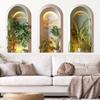 Creative Three-dimensional Green Plant Niche Living Room Bedroom Beautification Decoration Self-adhesive Wall Stickers