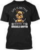 Popular Style T Shirt Crew Neck Life Is Better with A Brussels Griffon Short Sleeve Tee Shirts for Men