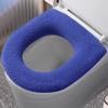 Soft Washable Toilet Seat Cover With Handle Or Handle-Free Design Thick Winter-Friendly Fiber Cushion Home Bathroom Use