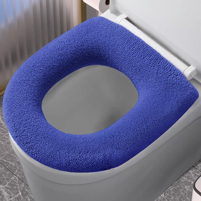Soft Washable Toilet Seat Cover With Handle Or Handle-Free Design Thick Winter-Friendly Fiber Cushion Home Bathroom Use