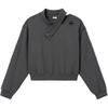 Levis Casual Loose Comfortable Solid Color Long Sleeve Sweatshirt Women Sweatshirt Black 002YW-0000