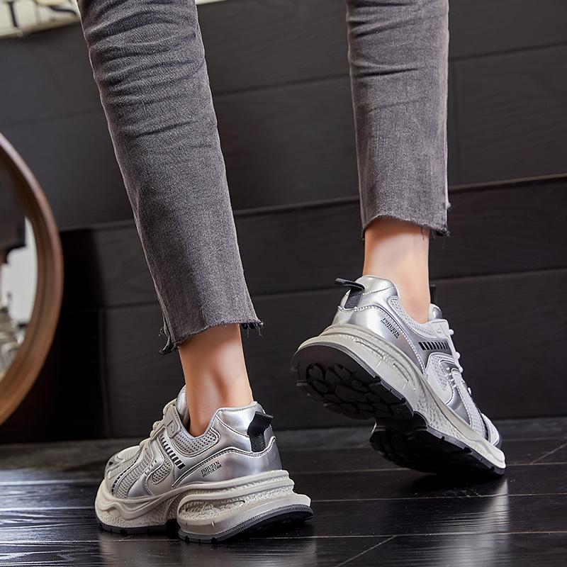 Thick Soled Women'ssneakers Shoes Breathable Running Shoes Women's Fashion Student Girls Shoes