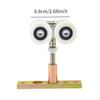 Folding Door Hanger Roller Hanging Wheel Household Rail Pulley for Cloakroom