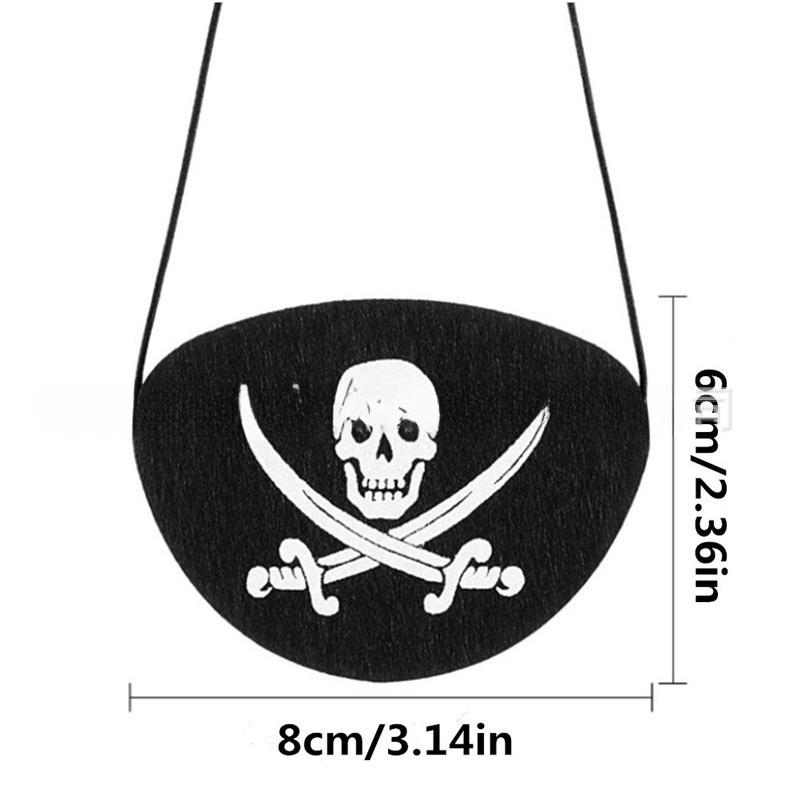 1Pcs Felt Pirate Eye Skull Eye Skeleton Captain Eye Mask Pirate Theme Decor