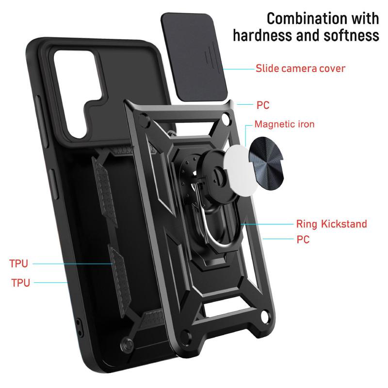 Samsung For Galaxy S24 Anti Fall Magnetic Phone Case With Bracket Protect Lens