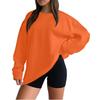 Women's Casual Fashion Loose Sports Round Neck Pullover Long Sleeve Sweatshirt