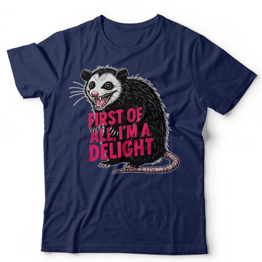 Possum TShirt Funny Opossum Tee First Of All Im A Delight Meme Unisex Kids S