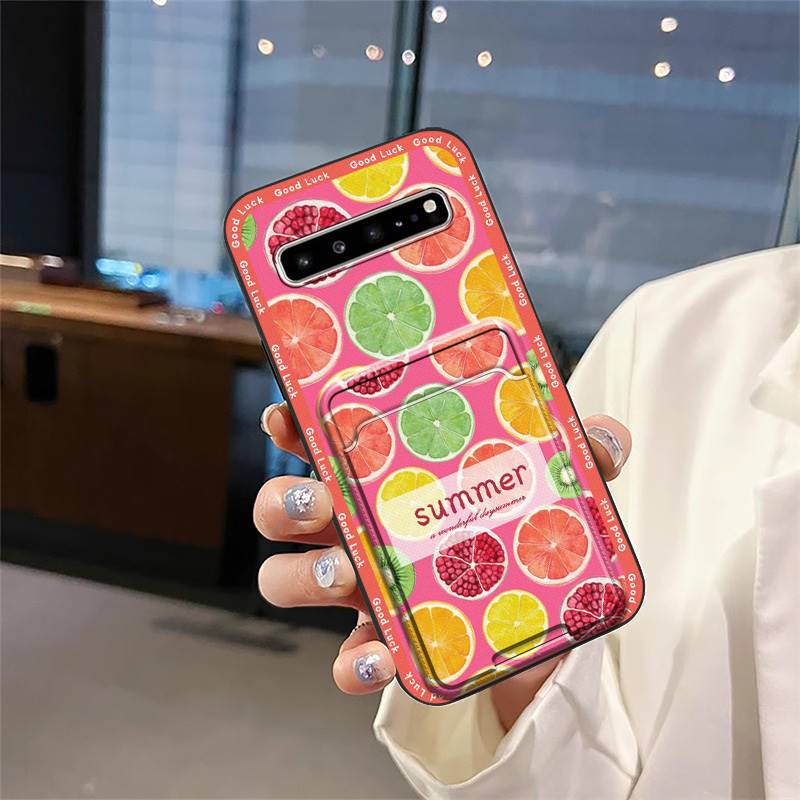 Shockproof Silicone Phone Case For Samsung Galaxy S10 5G/SM-G977N Soft Case Cover Cute Anti-knock Card Slot Back Cover