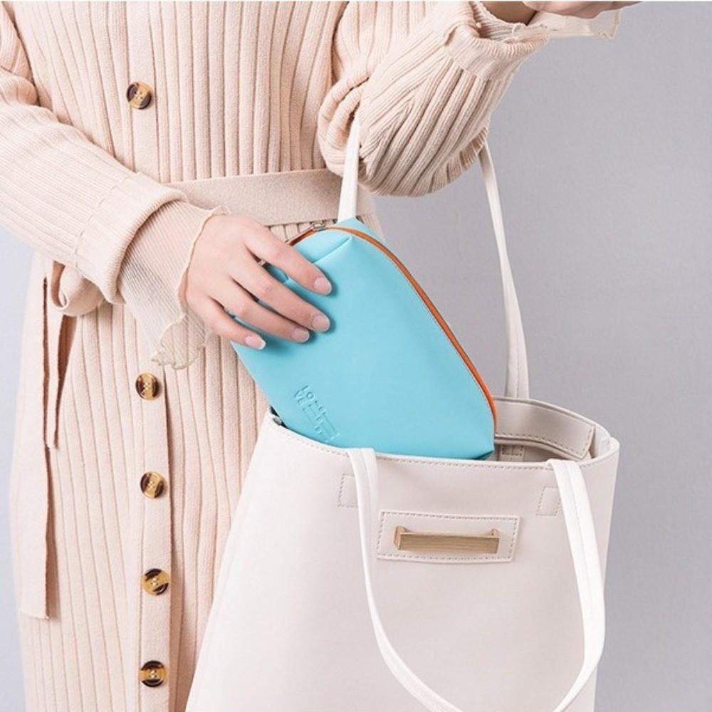 Large Capacity Cosmetic Bag PU Leather Multifunctional Design Toiletry Storage Bag Candy Colors Waterproof Travel Makeup Bag