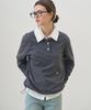 Deuloupisumeon Striped Collar String T-Shirt [Red]