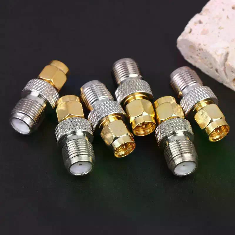 2pcs/Group SMA Male Turn F Female Copper RF Conversion Head Smaj/FK SMA Internal Thread Inner Needle Turn F External Thread Inn