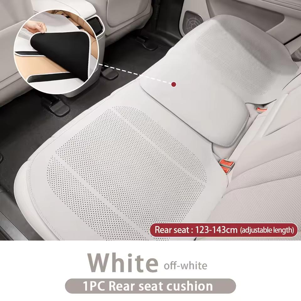 Car Seat Cushion For Tesla Model 3/Y Napa Leather Breathable Four-Season Universal Seat Cover Full-Inclusive Front Rear Seat Pad