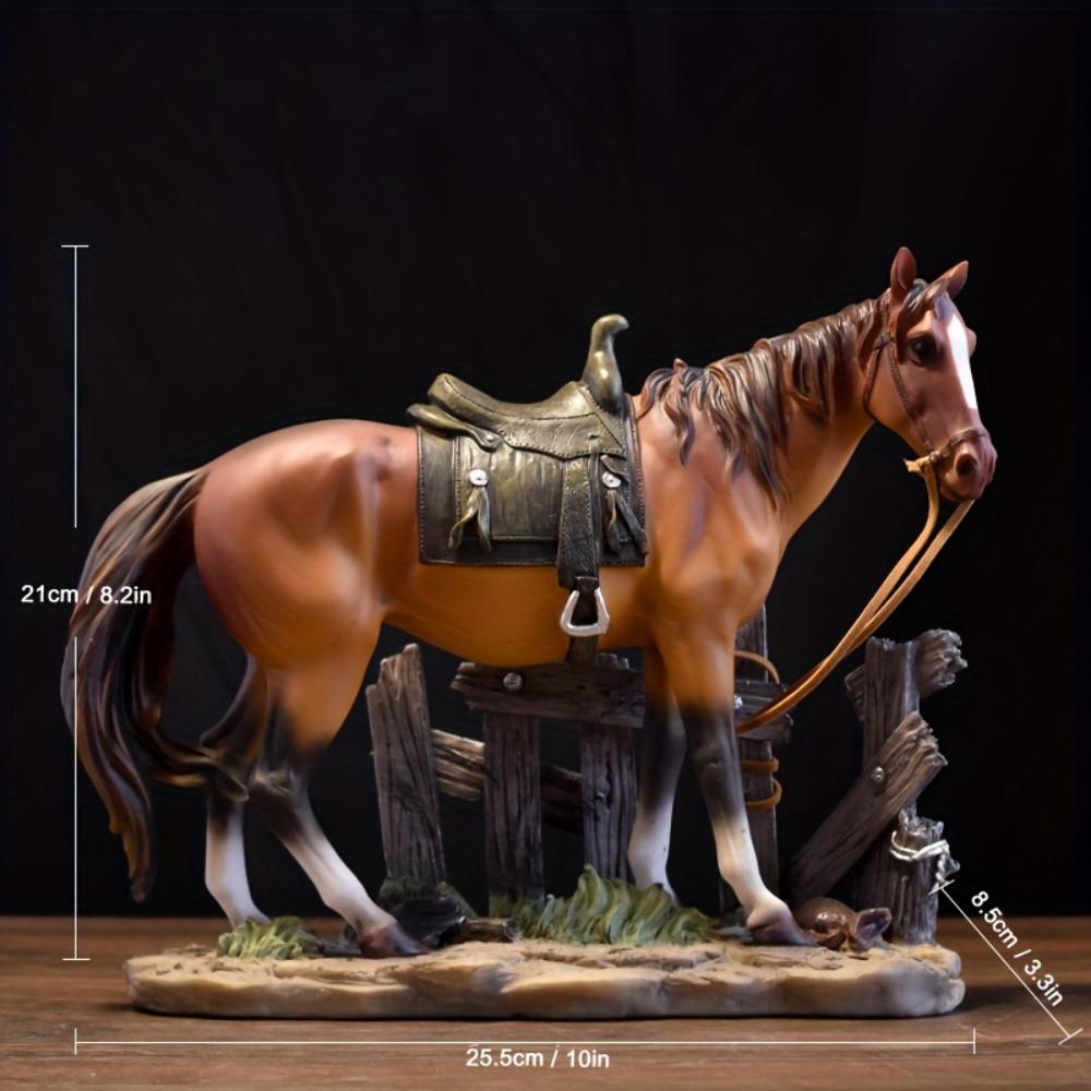Statua Ornamento Cavallo in Resina Moderna Creativa, Scultura Animale Simulazione, Decorazione per la Casa per Soggiorno Ufficio, Regalo per Laurea Vacanze per Amici