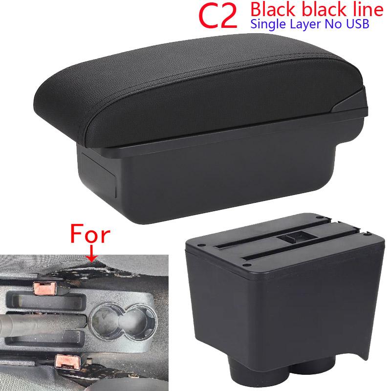 For Volkswagen Polo Armrest Box For VW POLO Mk5 6R Vento Car Armrest 2002-2009 Storage Box Car Accessories Simple Installation
