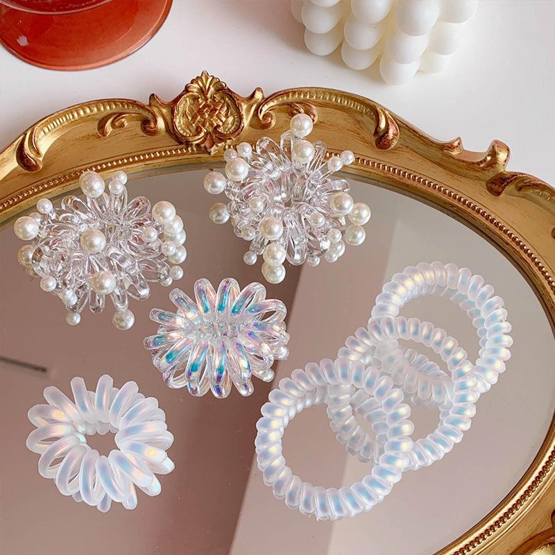 

Mermaid Princess Telephone Cord Hair Tie Scrunchie - Korean Celebrity Hair Accessory