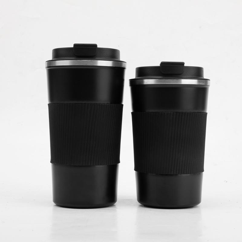 304 Stainless Steel Smart Coffee Mug with Silicone Sleeve - Insulated Travel Cup for Outdoor and Car Use