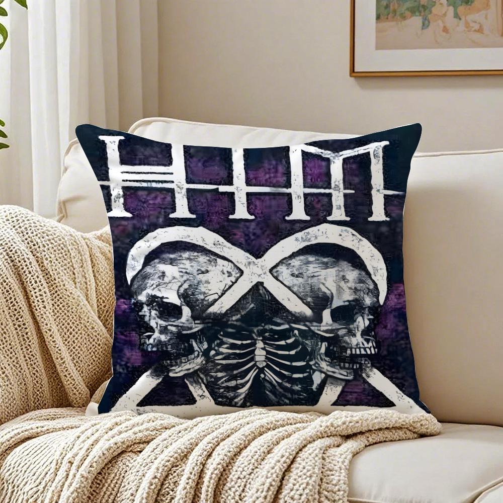HHim OOrnateES HHeartagram Art Cushion Cover Linen Pillowcase Soft for Sofa Bed Home Room Decor