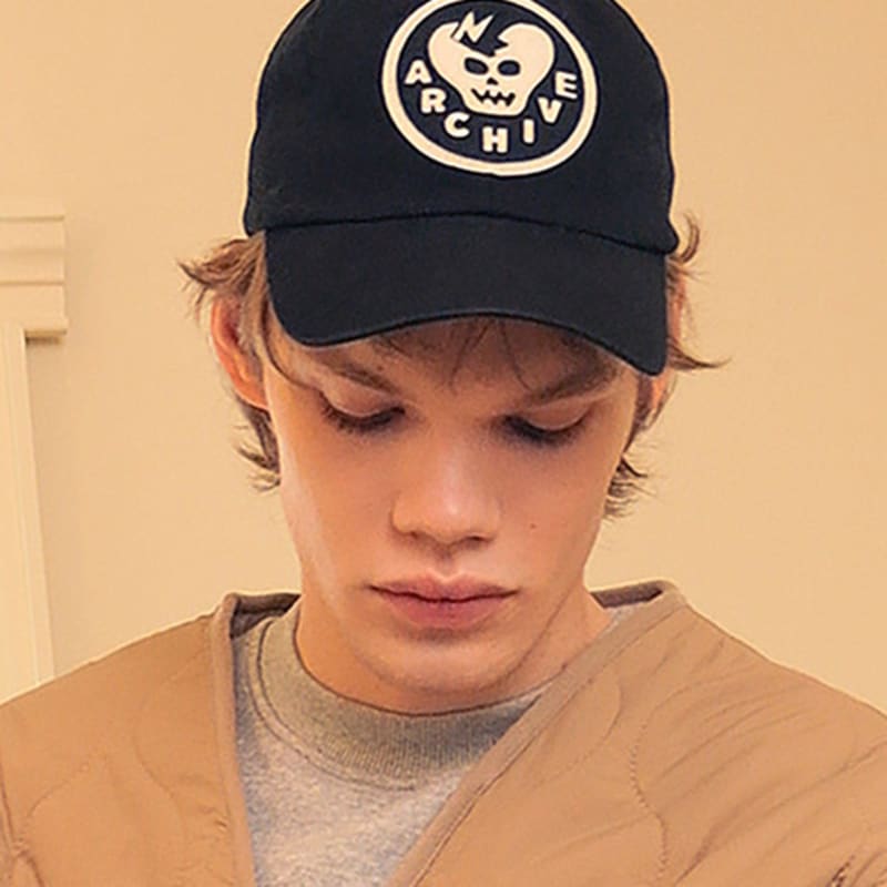 

beyondcloset [COLLECTION LINE] Military Patch Heavy Chino Cap Black FREE