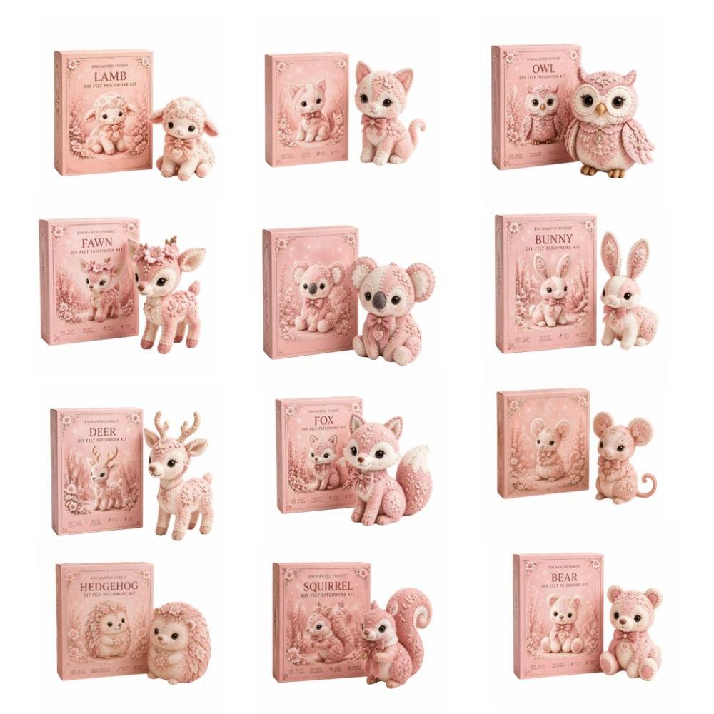 Handmade Animals DIY Sewing Kit Sheep Material Pack Craft Kit Animal Sewing