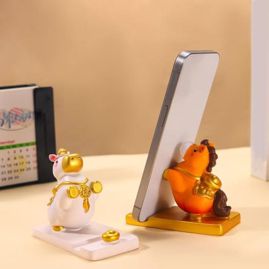 Uroczy Stojak na Telefon Komórkowy z Konikiem 2026 Chiński Rok Nowego Roku Znak Zodiaku Koń Uchwyt na Smartfon do Domu Biura Stół Dekoracja Nowego Roku Księżycowego