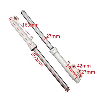 Pár stříbrných 530MM předních tlumičů 27mm Pro Honda Monkey Bike Mini Trail Bike Monkey DAX Z50A Z50R Z50J Z110 Z125