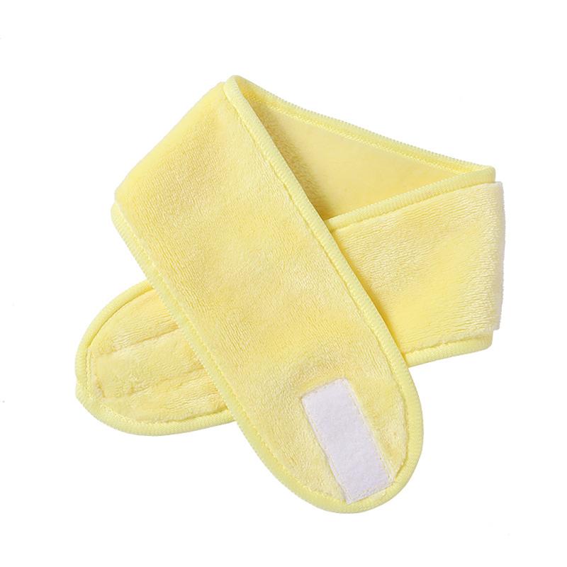 Flannel Headband Double Sided Stretchy Solid Color Head Wrap Hair Bands With Magic Stickers (9 X