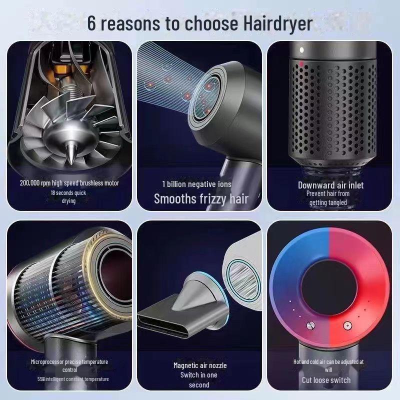 

High-Speed Leafless Ionic Hair Dryer Circuit Board & Motor Assembly