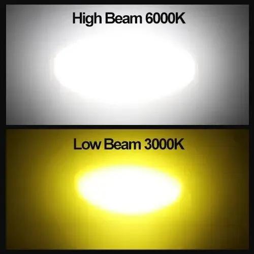 

1 шт. 10000 лм светодиодная лампа H4 мотоциклетная лампа BA20D фара IP68 линза CSP желтый белый свет аксессуары для скутера противотуманная фара BA20d