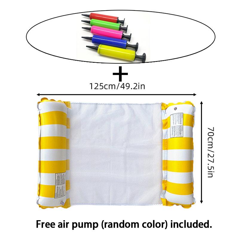 Floating Water Hammock Float Lounger Water Inflatable Floating Bed Chair Pool Party Beach Toy