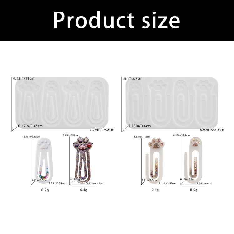 Portable Cats Themed Book Clips Moulds Gifts Casting Molds for Office School Use Soft Silicone Page Holder Accessories