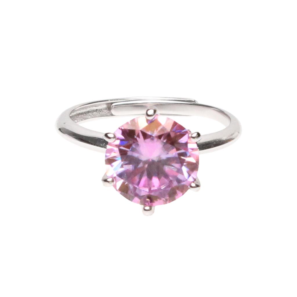 Bien Vetu Pink Moissanite Ring 3 Carat Simple 1015