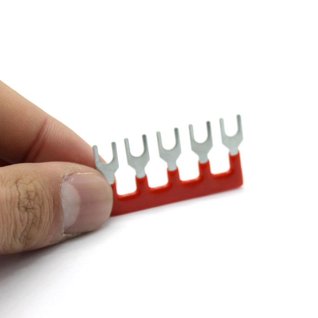 10pcs(5 Sets) 5pcs 600V 15A 5 Positions Double Row Screw Terminal Strip with Cover+5pcs 600V 15A 5 Positions Black Red