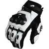 Men's Black Racing Motorcycle Gloves Genuine Leather White Road Riding Touch Screen Summer Winter Motorbike Team Gloves