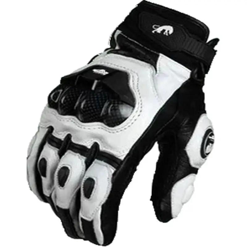 

Men s Black Racing Motorcycle Gloves Genuine Leather White Road Riding Touch Screen Summer Winter Motorbike Team Gloves L білий