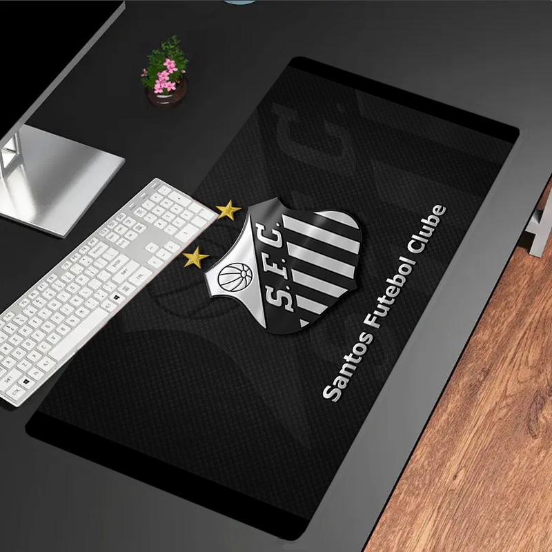 Santos Futebol Emblem mouse pad, rubber base, esports desk mat, mouse pad for gamers and office use, gaming desk , easy to clean mat