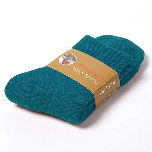 Mens Winter Thicken Wool Socks Male Women Warm Socks Super Plush Solid Color Socks Merino Wool Socks Christmas Against Cold Snow