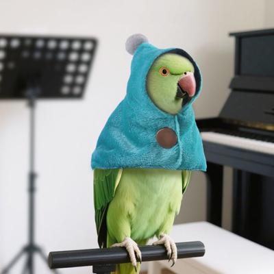 Papageienumhang mit praktischem Schnallenverschluss Warmes winddichtes Design Umhangstil Vögel Papagei Winterjacke Nymphensittich Kleidung