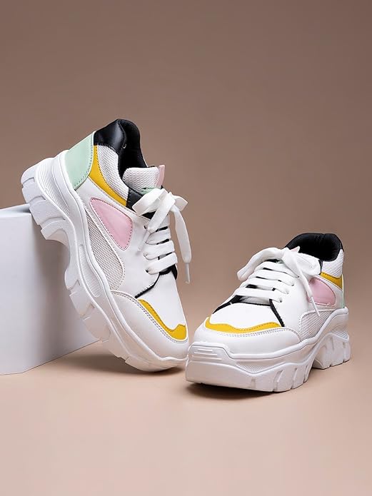 Shoetopia Womens Stylish Casual Sneakers | Lightweight & Comfortable Walking Shoes | Daily Wear Footwear