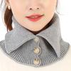 Neck Warmer Scarf Neckerchief Solid Color Scarf Detachable Wrap Scarf False Collar Scarf Warm Winter Cycling Windproof