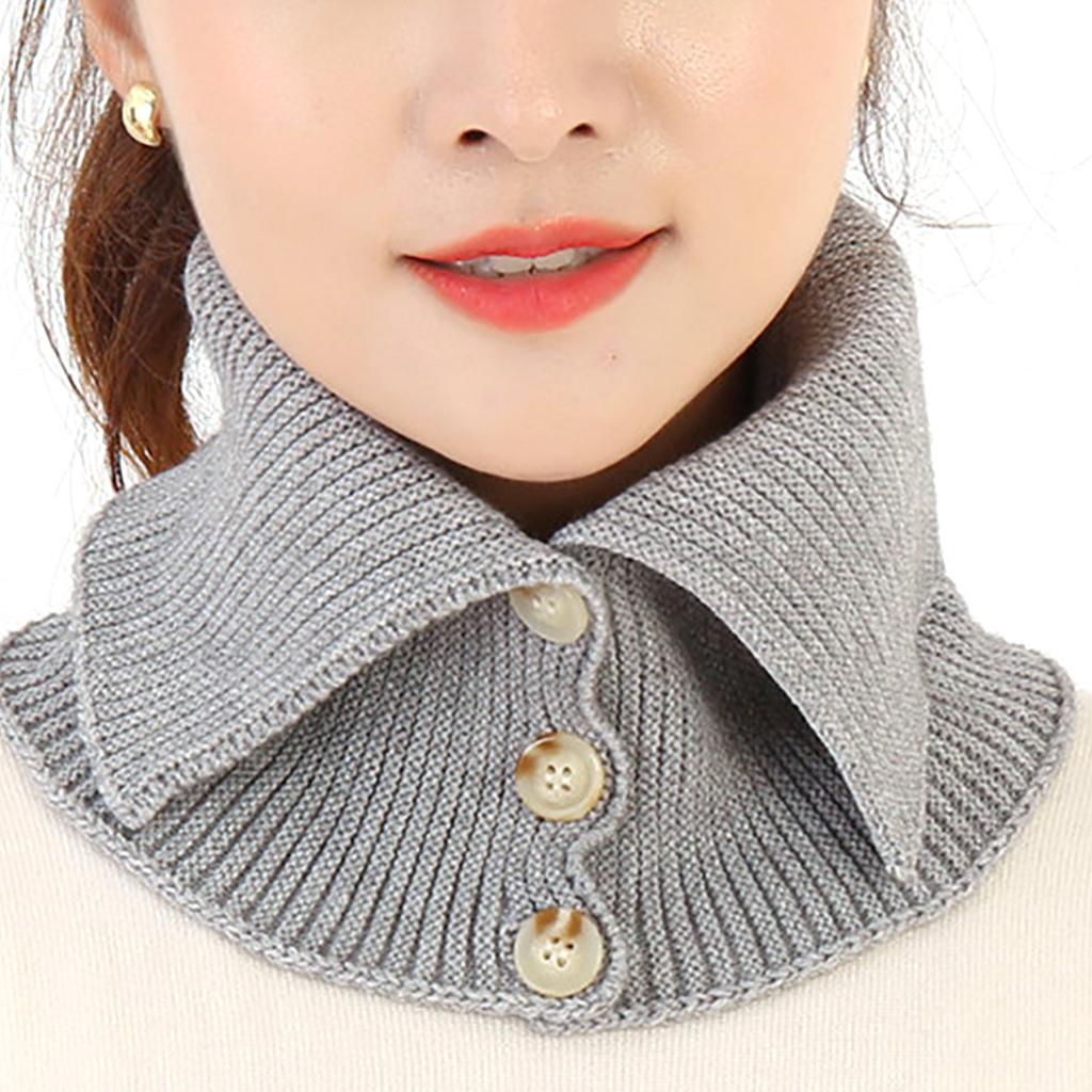 Neck Warmer Scarf Neckerchief Solid Color Scarf Detachable Wrap Scarf False Collar Scarf Warm Winter Cycling Windproof