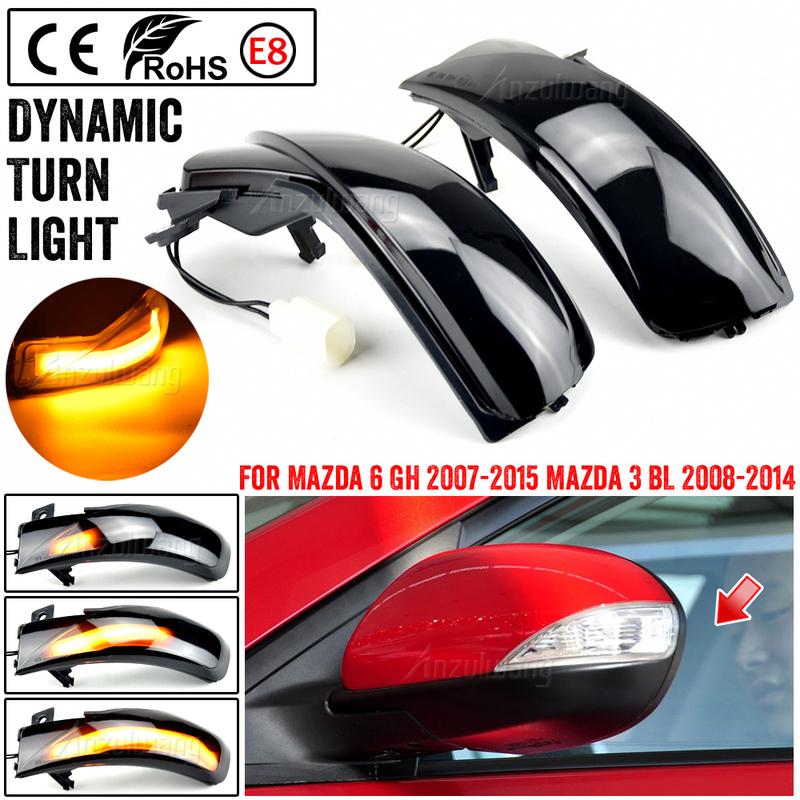 Rearview Mirror Flowing Lamp LED Dynamic Turn Signal Light For Mazda 3 BL 2008-2014 For Mazda 6 GH 2007-2015 Car Styling