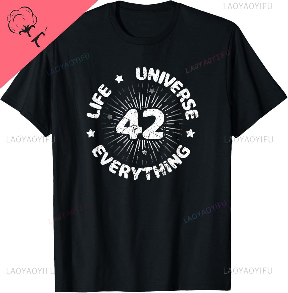 Risposta alla Vita all'Universo e a Tutto 42 È il Significato della Vita Maglietta Abbigliamento Personalizzato Streetwear Cotone Unisex Magliette