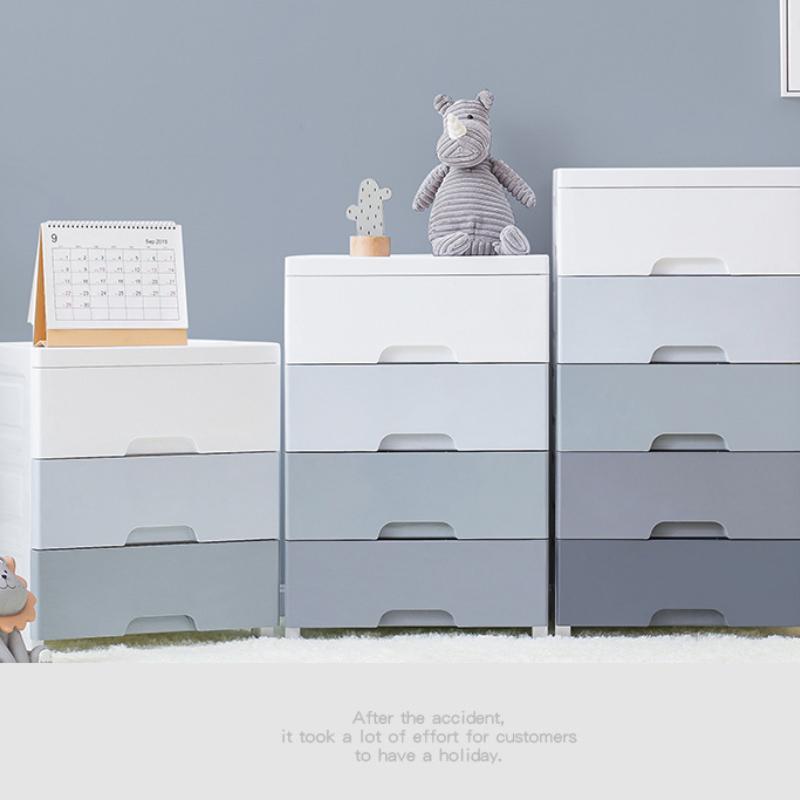 Storage Cabinet Drawer Type 45 Wide Plastic Locker Children's Wardrobe with Wheels Multilayer Kitchen Organizer Bathroom Drawer