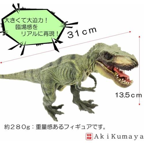 Aki Kumaya's Impressive 30cm Tyrannosaurus Rex Figure, King of the Dinosaurs, Standing On Both Legs, PVC, Opening and Closing Mouth [Warranty Included