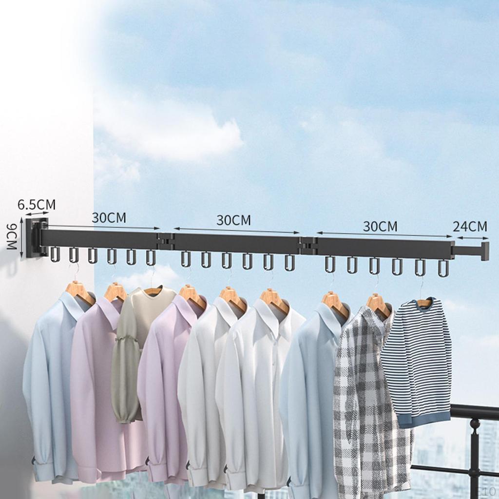 Folding Clothes Hanger Collapsible Hooks Wall Mounted for Jackets Bathroom Bedroom