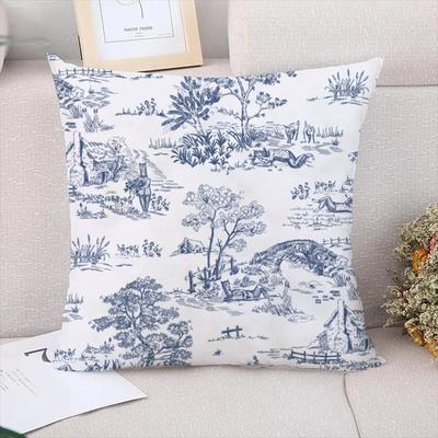 Toile De Jouy  Decorative Pillowcases for Pillows Cushion Pillowcase Home Decoration Accessories Twin Size Bedding