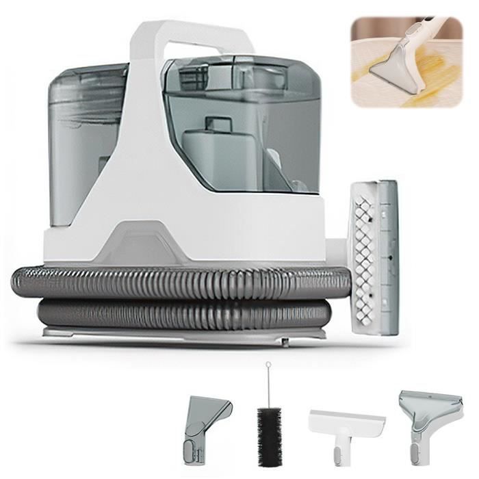 600W Portable Carpet and Upholstery Cleaner with Brushes - for Sofas, Rugs and Car Interiors