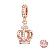 New In Fashion Copper The Queen'S Crown Charm Beads Fit 3Mm Original Bracelet Necklace For Women Diy Jewelry Gifts