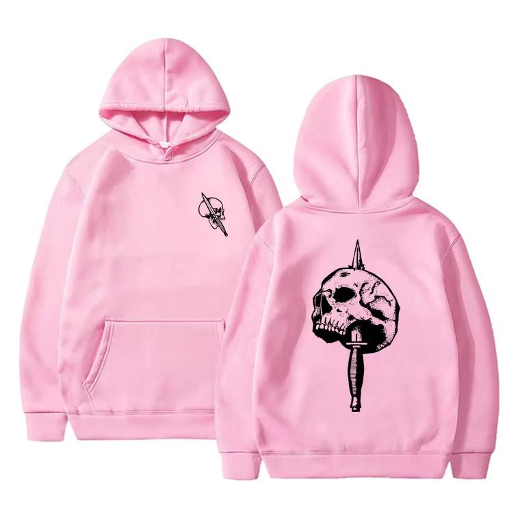 Autumn and Winter Skull Hoodie Funny Fashion Outdoor Sweatshirt Men's and Women's Fashion Oversized Fleece Cotton Hoodie