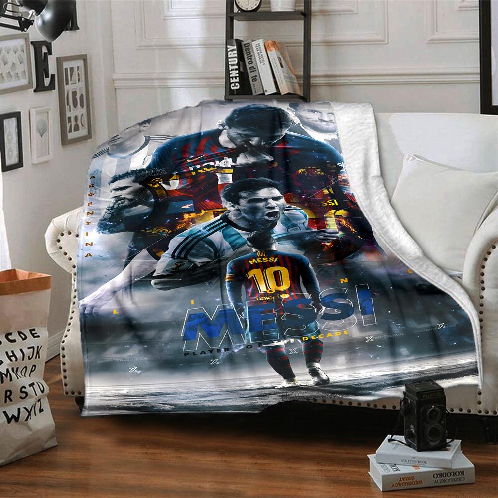 Soccer Player Action Blanket Warmthful Decor Great for Picnics Seaside Bed All-Season Use Stylish Decor Gifts For Family Or Friends